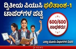 BIG NEWS : ದ್ವಿತೀಯ ಪಿಯುಸಿ ಪರೀಕ್ಷೆ ಫಲಿತಾಂಶ : ರಾಜ್ಯದ ಟಾಪರ್ ಮಾಹಿತಿ..!