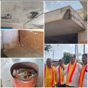 ಮುದಗಲ್ಲ :- ಕುಸಿದು ಬೀಳುವ ಹಂತಕ್ಕೆ ಬಸ್ ನಿಲ್ದಾಣದ ಮೇಲ್ಛಾವಣಿ : ಕರವೇ ಅಧ್ಯಕ್ಷ ಎಸ್.ಎ.ನಹಿಂ, ಆಕ್ರೋಶ !